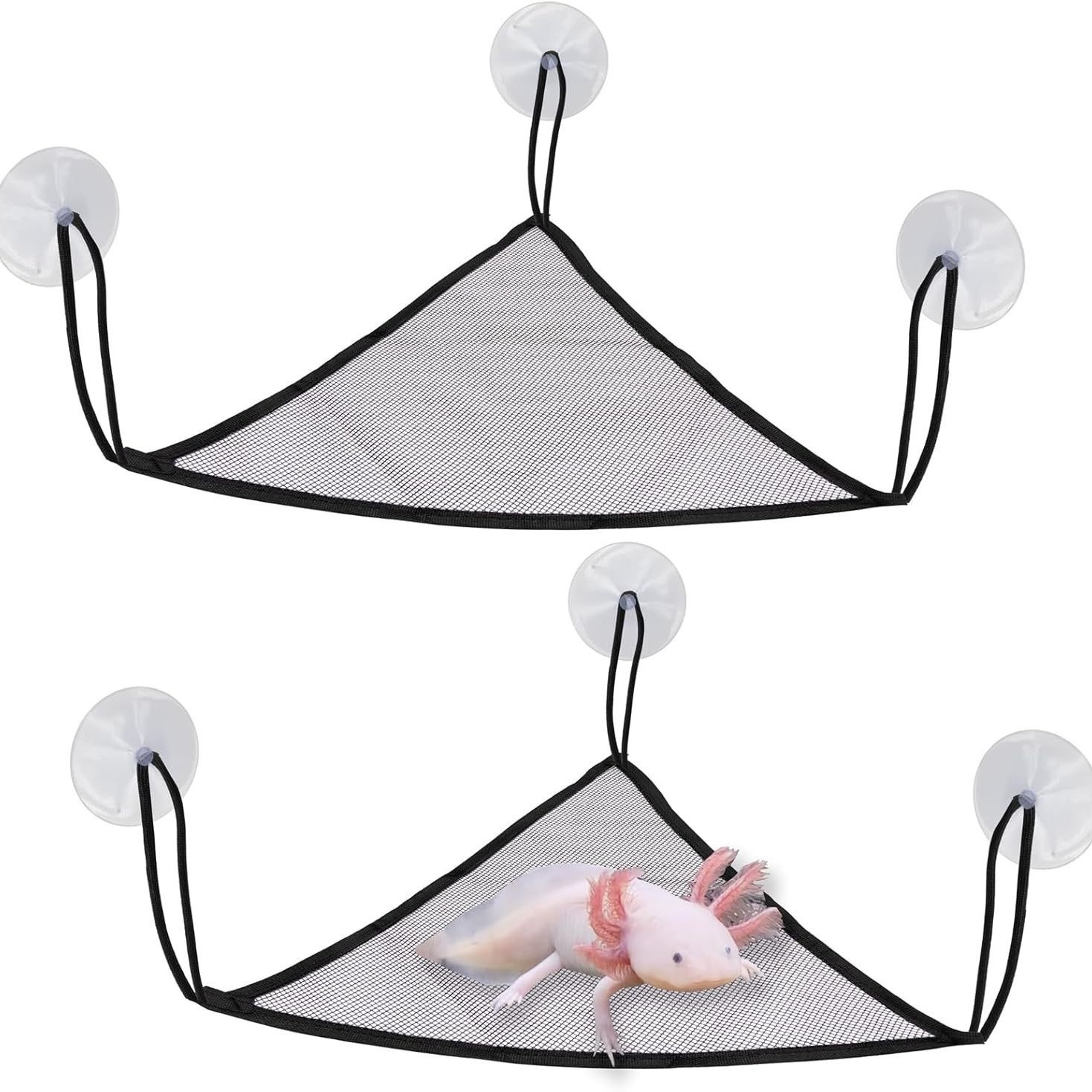 2-pack Pet And Reptile Hammock With 6 Suction Cups 1 Rope