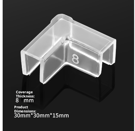 Transparent fish tank corner protectors-suitable for 5.5mm-1 pack - Image 3