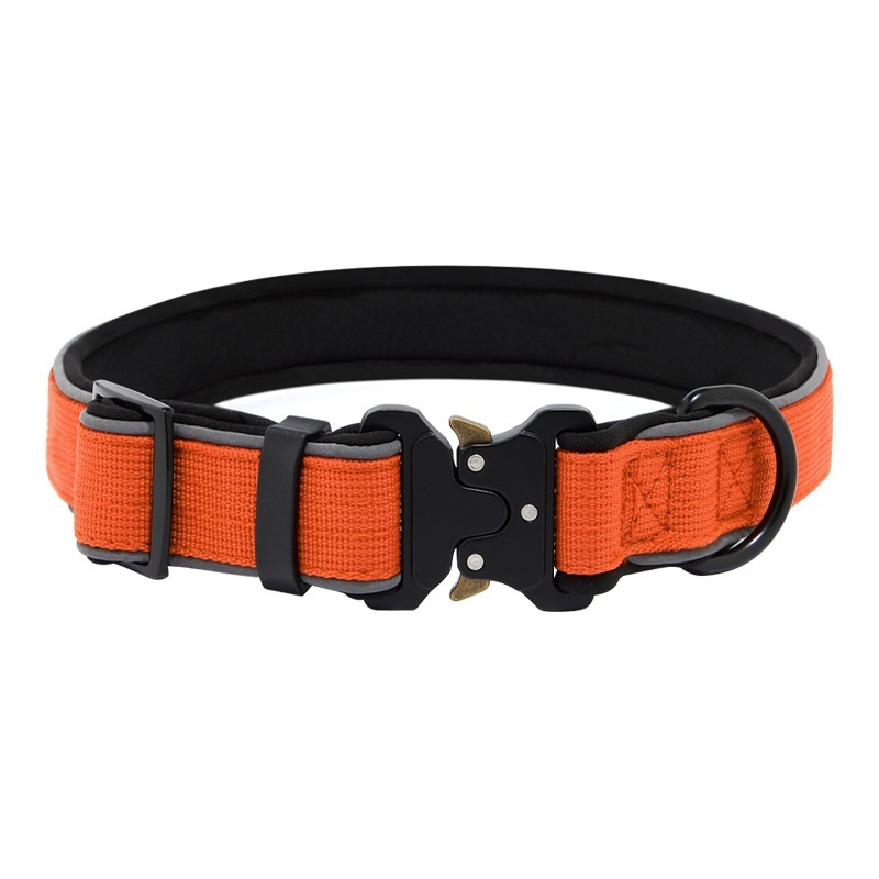 Tactical Dog CollarHarness Reflective Adjustable