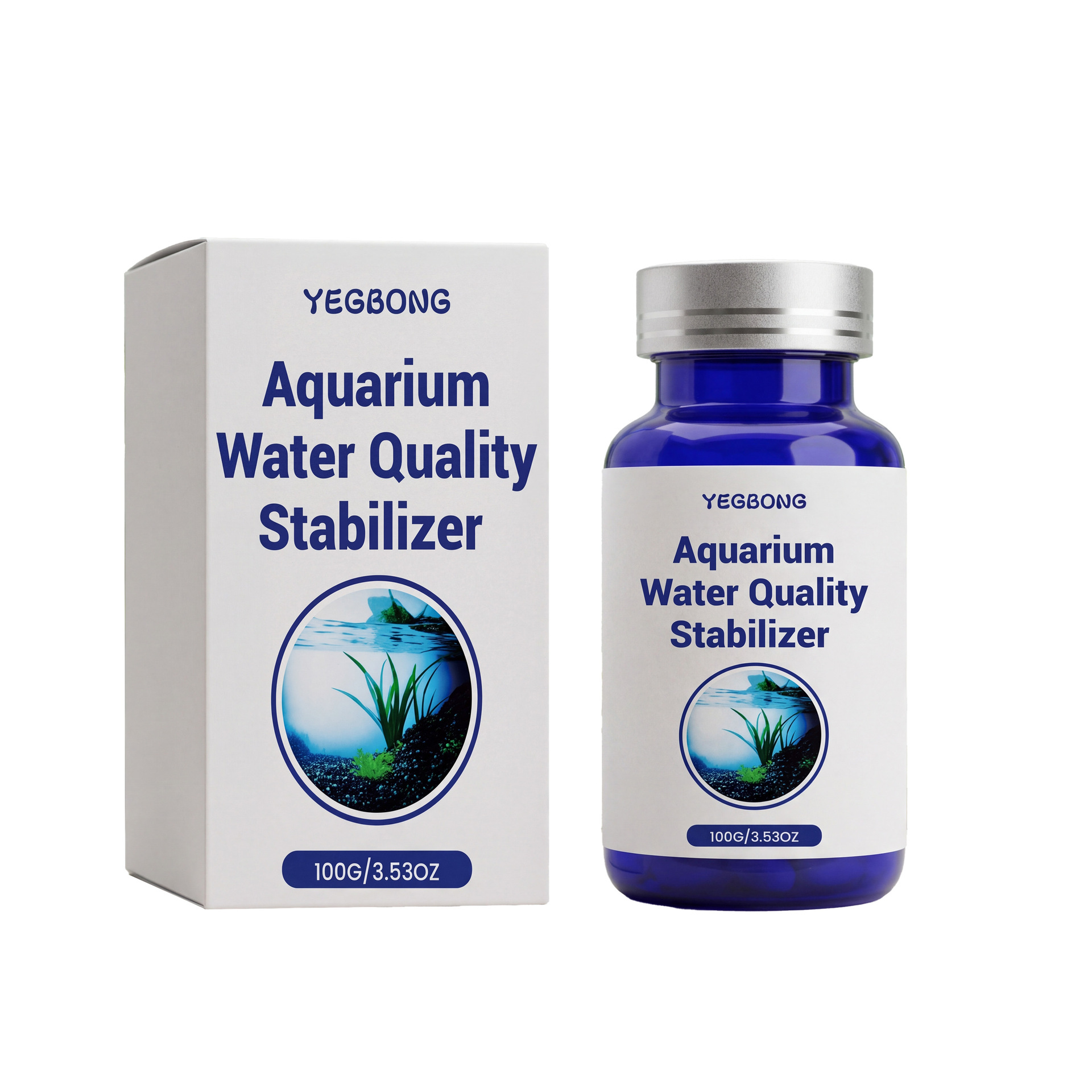 Yegbong Aquarium Water Quality Stabilizer Clear Water Quality Fish Tank Water Purifier Daily Care Cleaner
