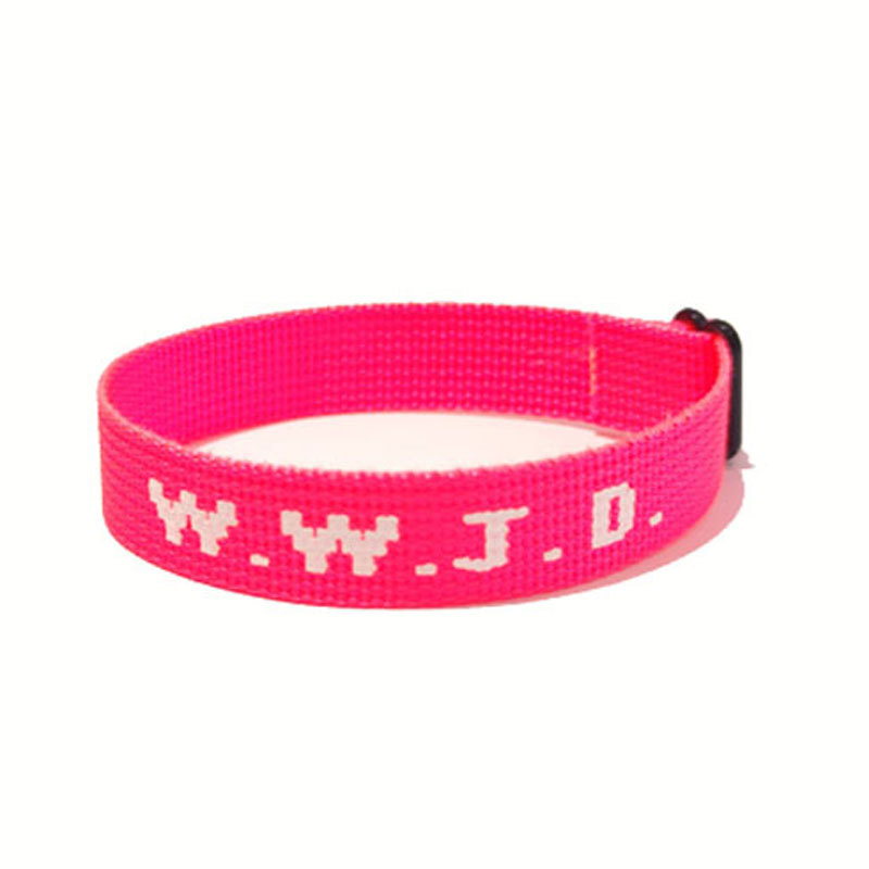 Jacquard Printed Wrist Strap Bracelet Ribbon Unisex WWJD Bracelet Adjustable Bracelet - Image 12