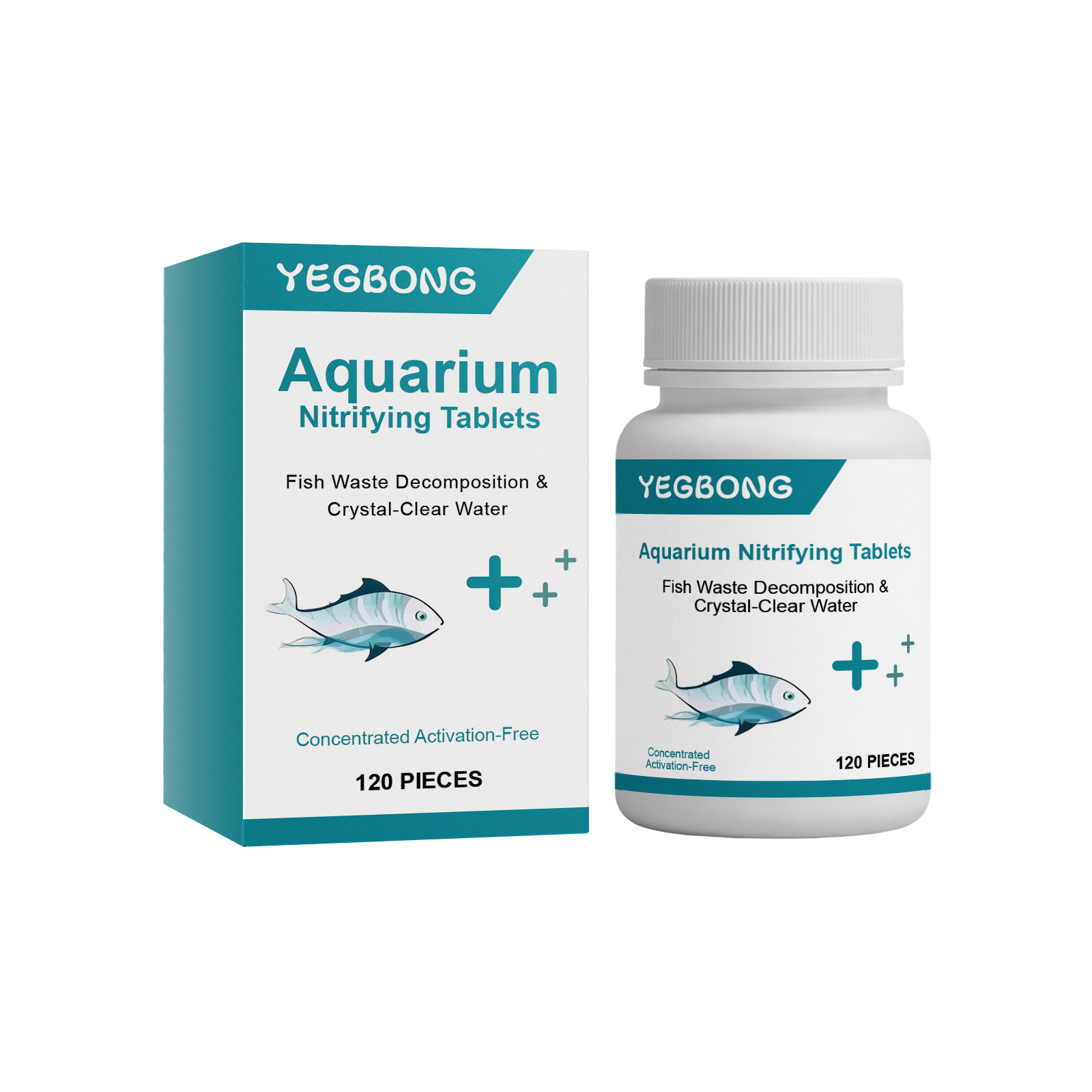 Yegbong Aquarium Cleaning Tablets Water Quality Clarifying Fish Tank Water Purification And Decontamination Daily Portable Cleaning Tablets