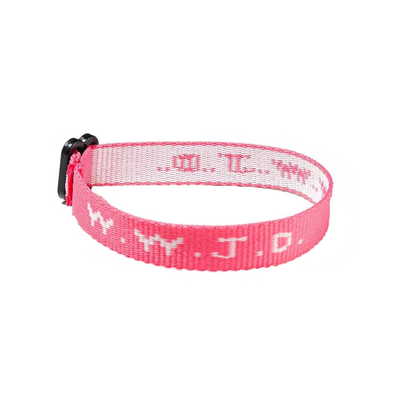 Jacquard Printed Wrist Strap Bracelet Ribbon Unisex WWJD Bracelet Adjustable Bracelet - Image 2