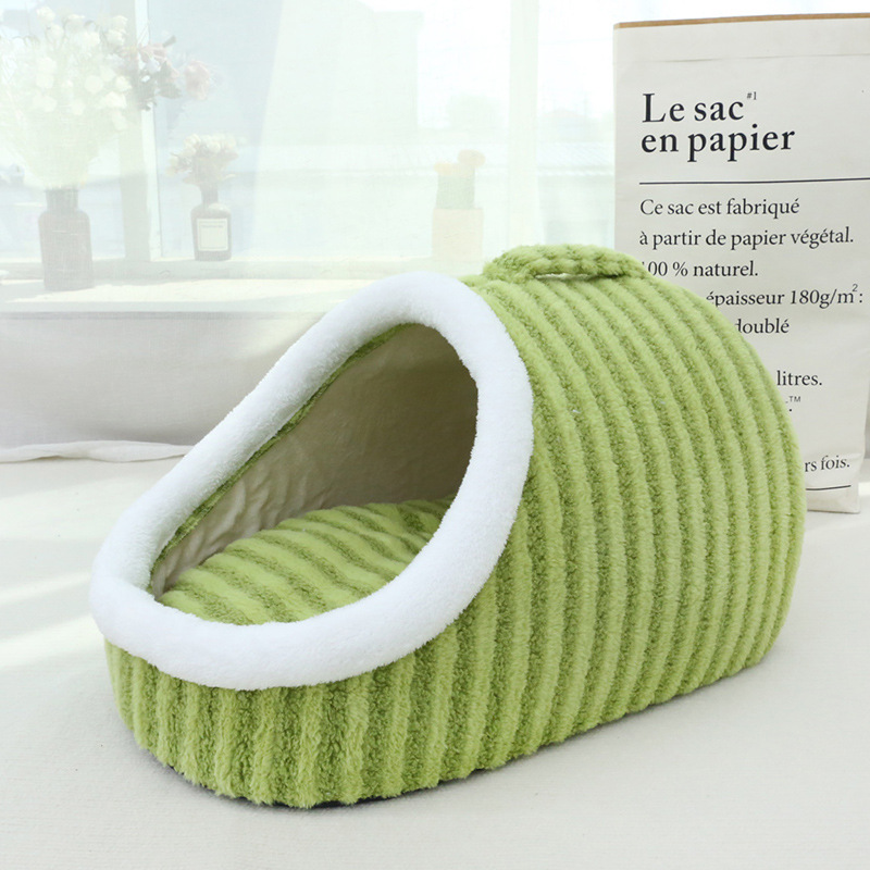 Cat Bed For Indoor Cats  Soft Calming Pet Sofa Bed  Slipper Shaped Cat, Warm Kitten House Cave, Indoor Enclosed Covered Cavern House For Cats Kittens And Small Pets