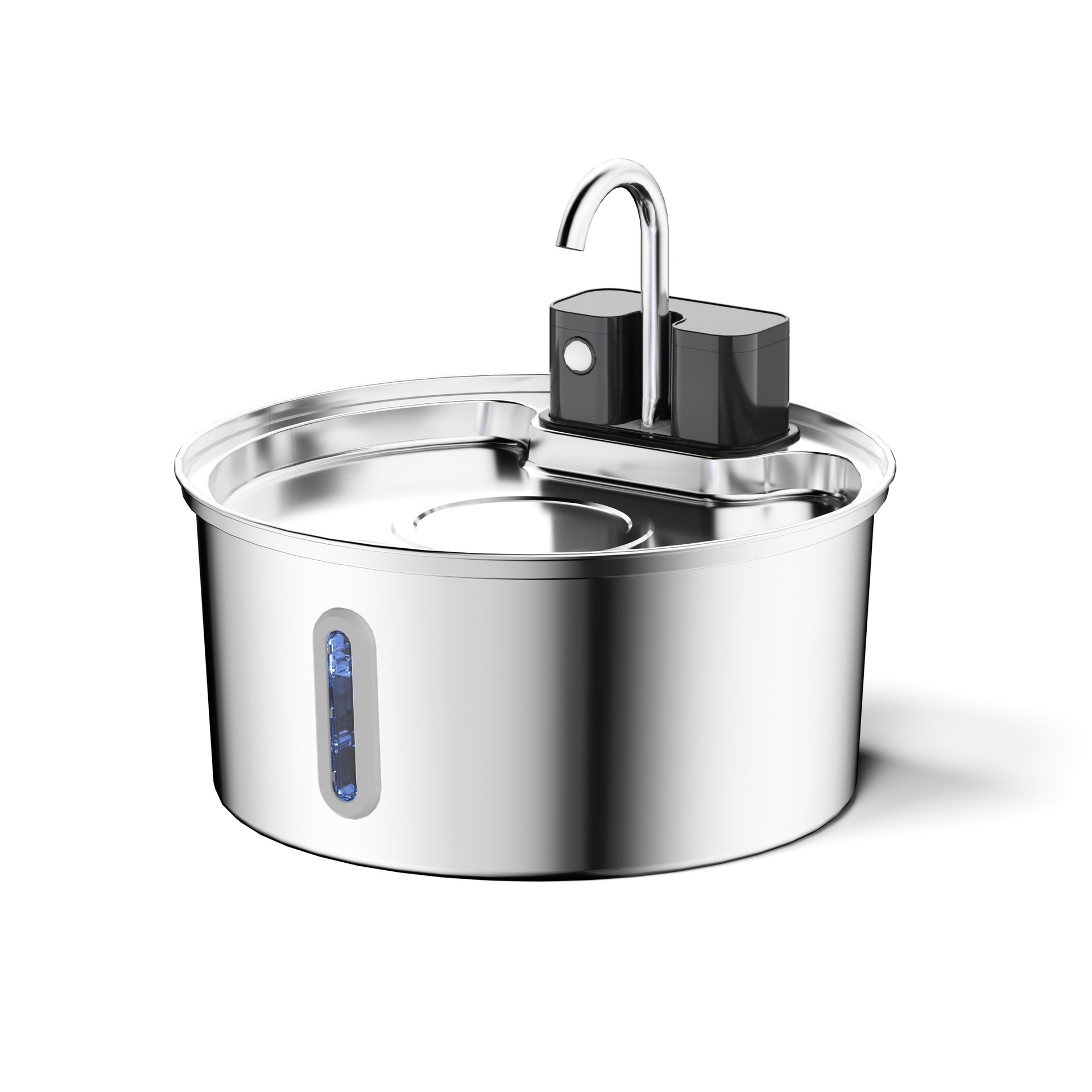 Wireless Automatic Sensing Cat Water Dispenser, Stainless Steel Pet Water Dispenser, Unplugged