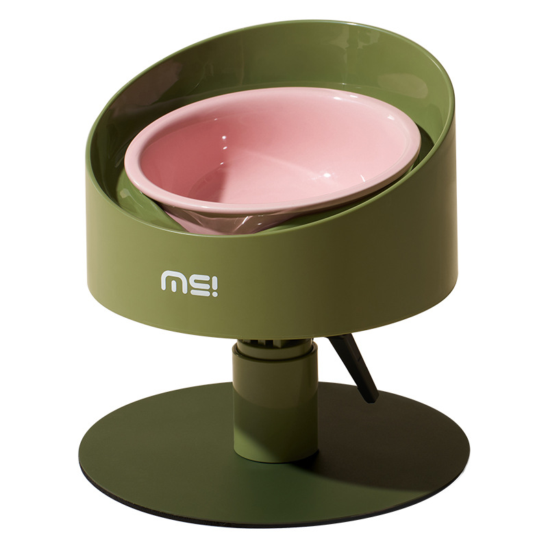 Mochi Sunflower Cat Bowl Ceramic Neck-Support Adjustable For Pets - Image 4
