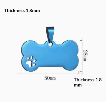 DIY Stainless Steel Hang Tag With Hollowed-out Paw Print And Bone Design - Image 8