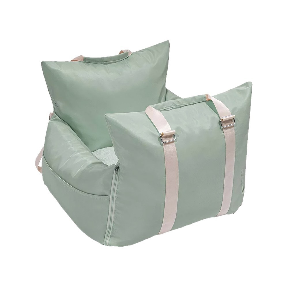 Light Green Portable Dog Bed Pet Car Kennel