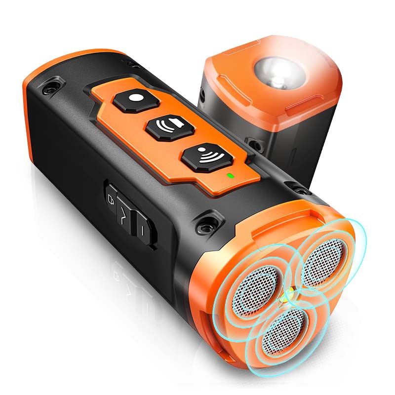 Dog Bark Deterrent Devices, 1-Touch Anti-Barking Device For Dogs With 3 Ultrasonic Heads, 50ft Range, Rechargeable & Safe Dog Training Tool With Flashlight, Helps Improve Behavior
