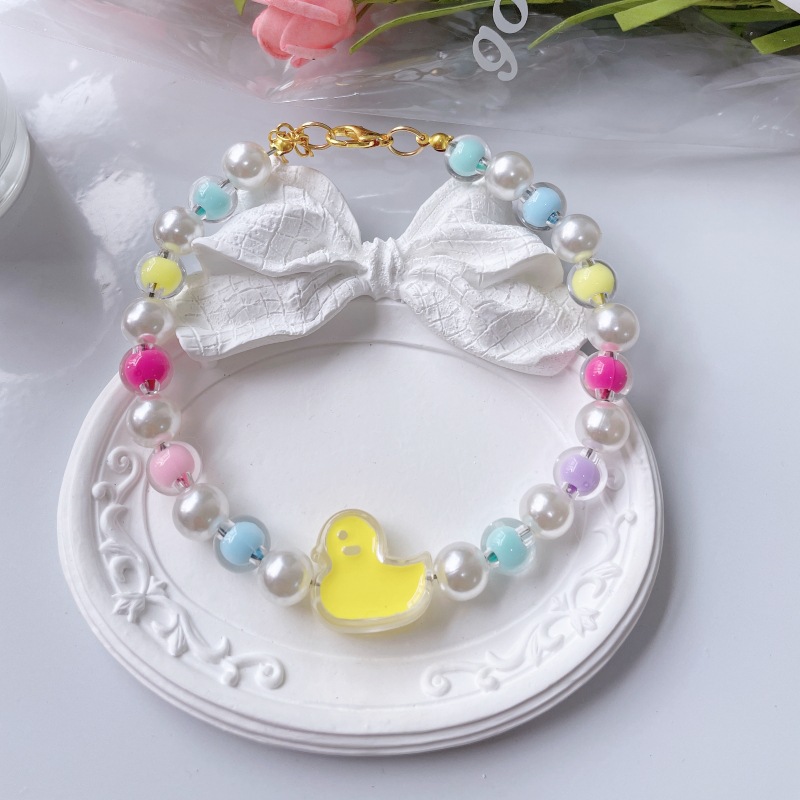 Cute Flower Beaded Necklace For Pet Cats - Image 2