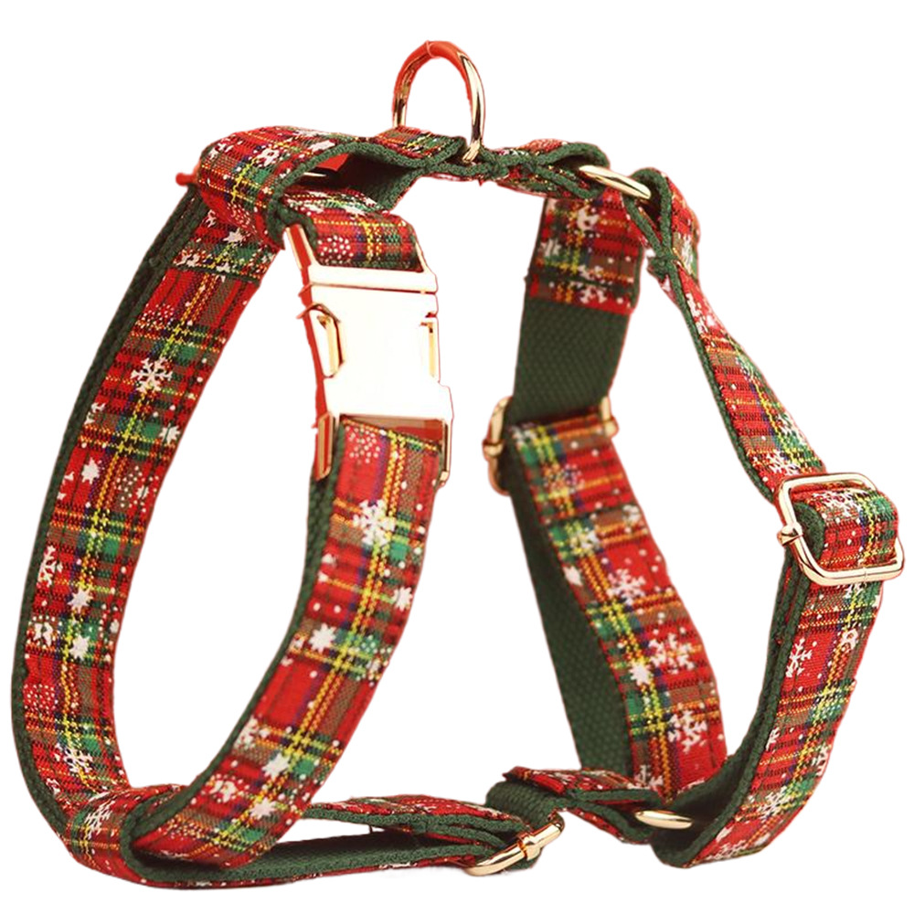 Green Background Snowflake Christmas Pet Collar - Image 4