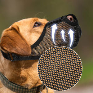 Cross-Border New Dog Muzzle Mesh Breathable Dog Mask Safety Anti-Strangle Dog Muzzle Anti-Barking Anti-Bite Mouth Mask Wholesale