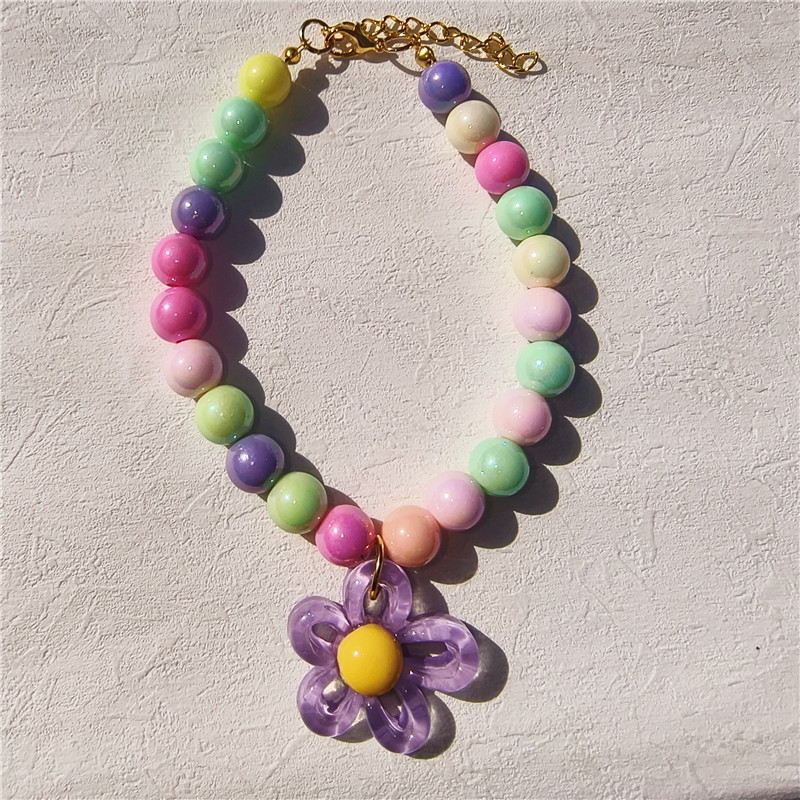 Handmade Colorful Beaded Pet Necklace - Image 5